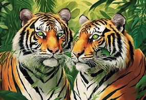 Puzzle for Adults Tigers in The Jungle Challenging Puzzle Perfect for Game Nights Jigsaw Puzzles 500 Pieces and Up Puzzle Game for Family Parent-Child Holiday Puzzles for Educational Gift