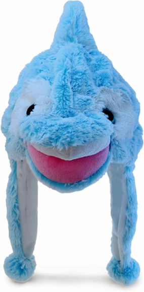 Puzzled Brown Moose Plush Hat - Super Soft Warm Hat With Ear Flaps, Cozy Fleece Winter Hat For Kids & Teens - One Size