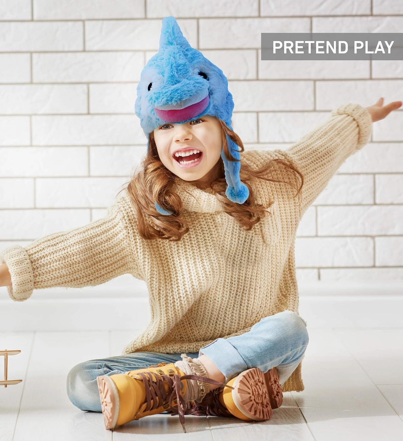 Puzzled Brown Moose Plush Hat - Super Soft Warm Hat With Ear Flaps, Cozy Fleece Winter Hat For Kids & Teens - One Size