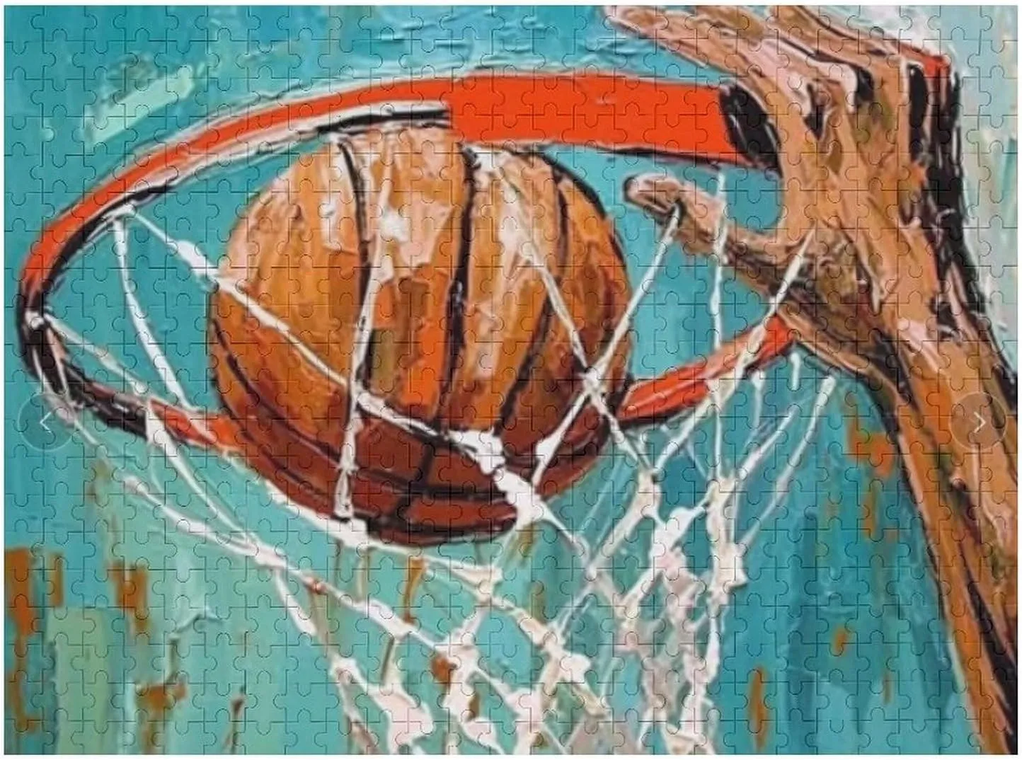 Puzzles for Adults 500 Pieces - Basketball Basketball Hoop Funny Puzzles Educational Games Gift for Birthday Christmas Halloween