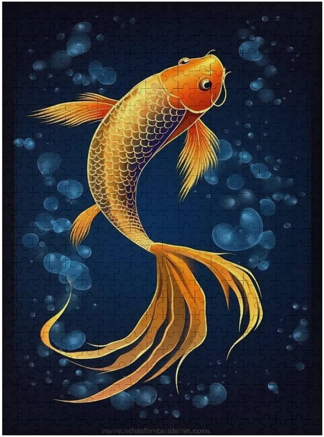 Puzzles for Adults 500 Pieces - Beauty Koi Fish Funny Boxed Puzzles,Challenging and Relaxing Gifts Idea for Puzzle Enthusiasts