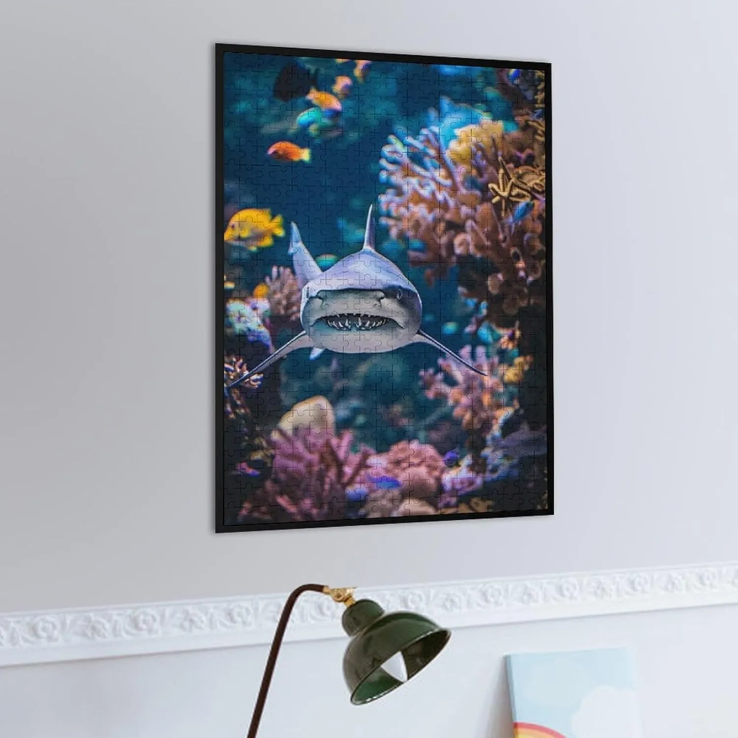 Puzzles for Adults 500 Pieces - Shark Fish Animals Funny Challenging Abstract Art Puzzle Brain Teaser Activity