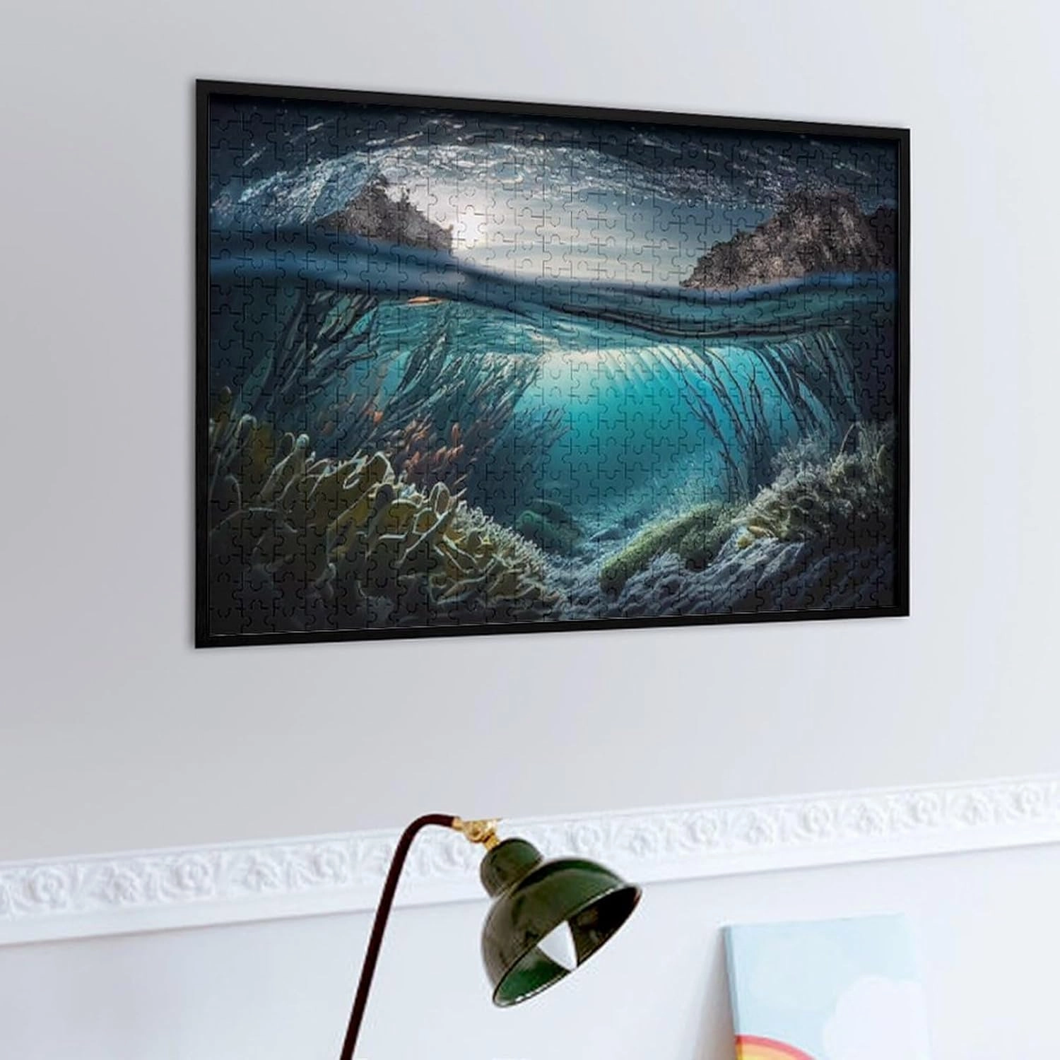 Puzzles for Adults 500 Pieces - Deep Colorful School Fish Swims Funny Puzzles Poster Family Reunion Puzzle, Toys for Boys and Girl