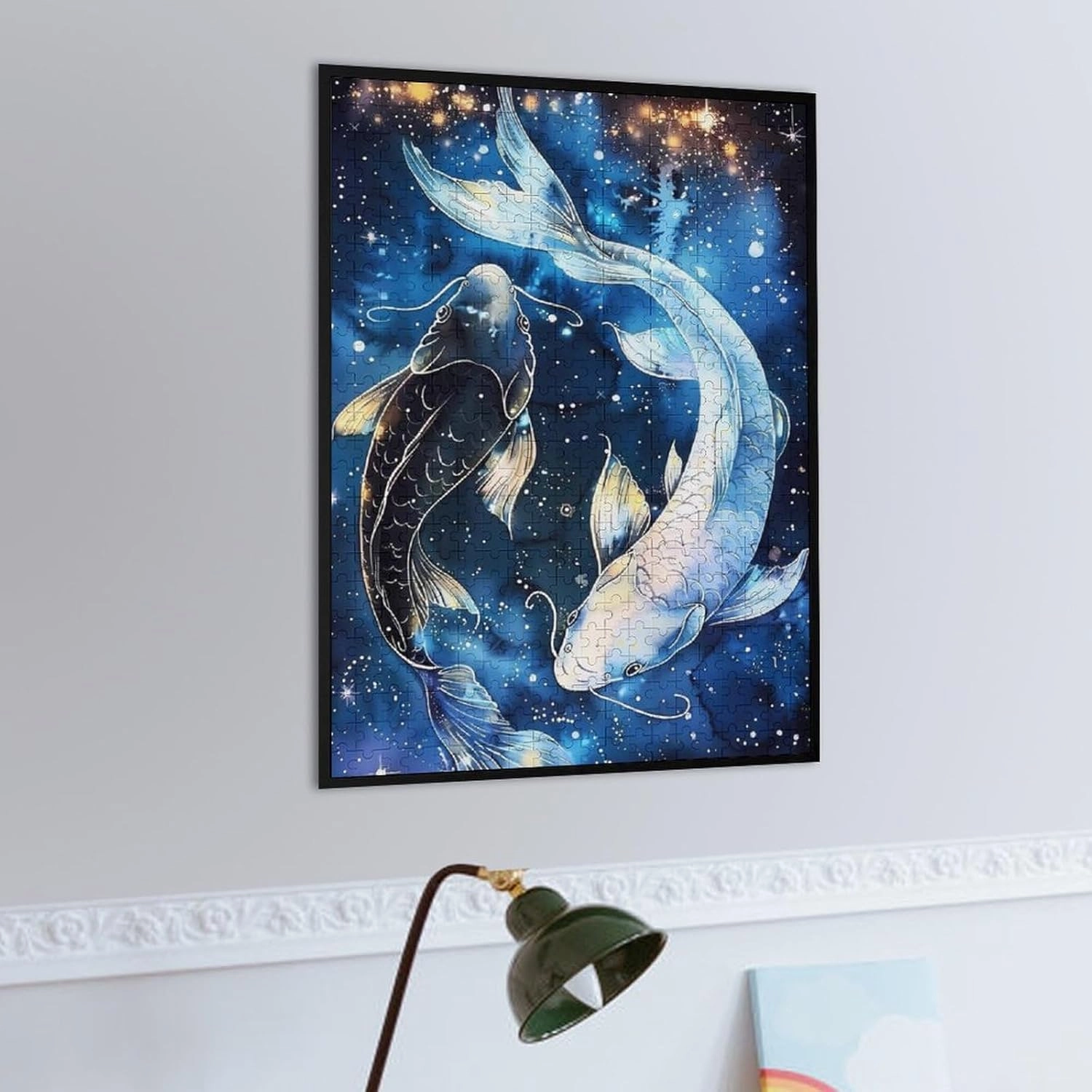 Puzzles for Adults 500 Pieces - Fish Koi Fish Swimming in Space Hi-Definition Printing Beautiful Drawings,for Bedroom Decor Family Holidays,Elevate Yourself Gift Decor