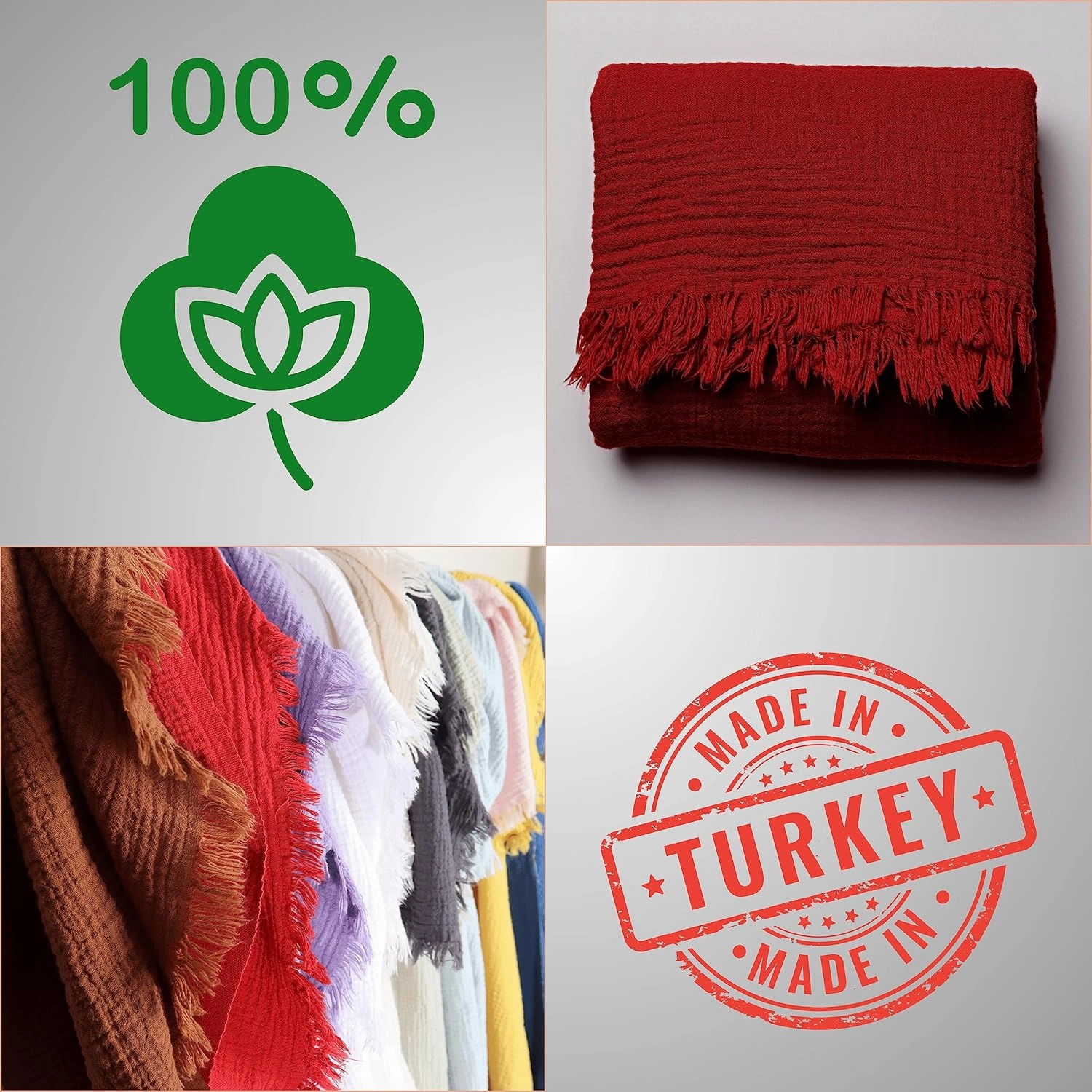 PÜSKÜL - Organic Ultra Soft Turkish Cotton Muslin Towels for Adults, 33X67 Inches, Pack of 3 (Mustard Yellow)