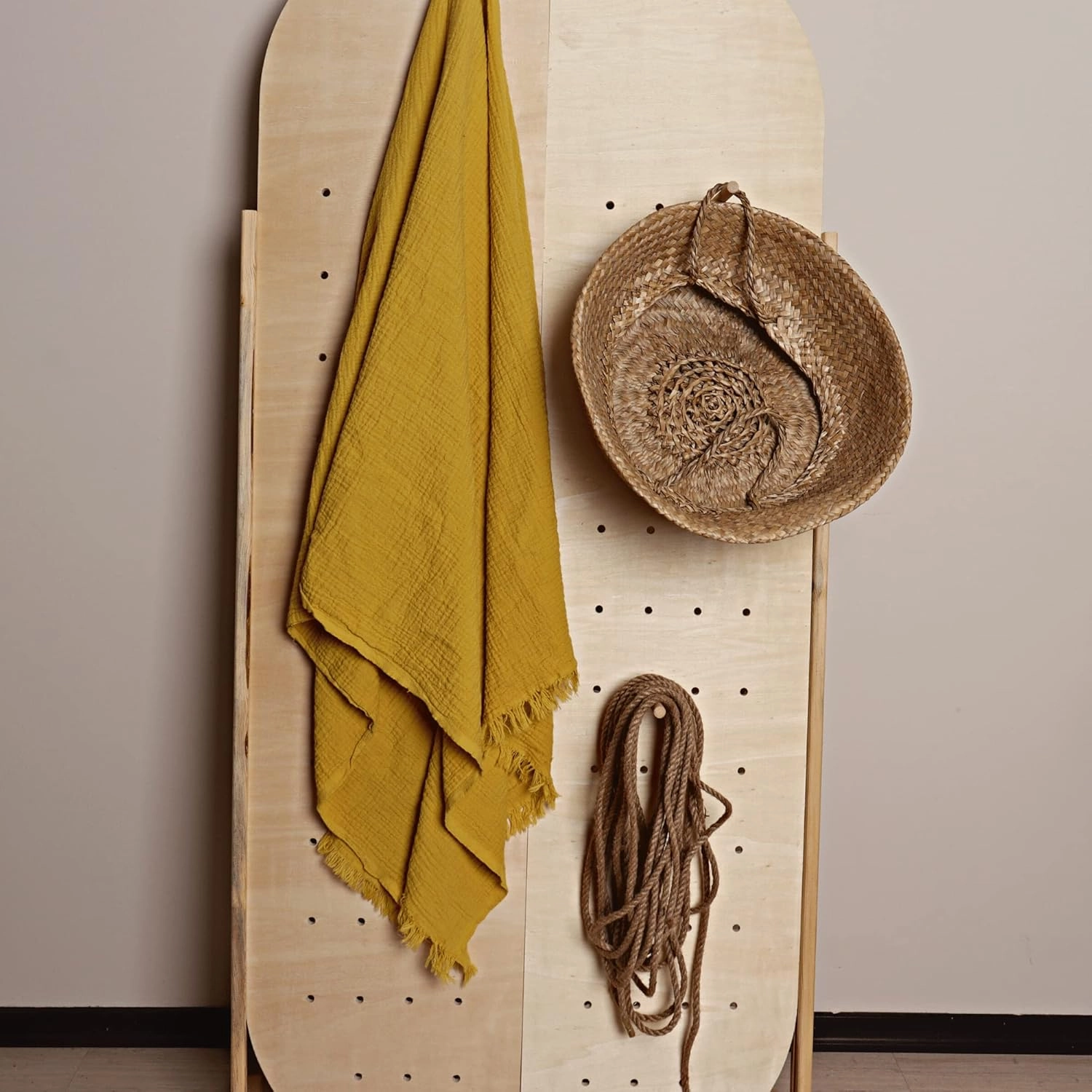 PÜSKÜL - Organic Ultra Soft Turkish Cotton Muslin Towels for Adults, 33X67 Inches, Pack of 3 (Mustard Yellow)