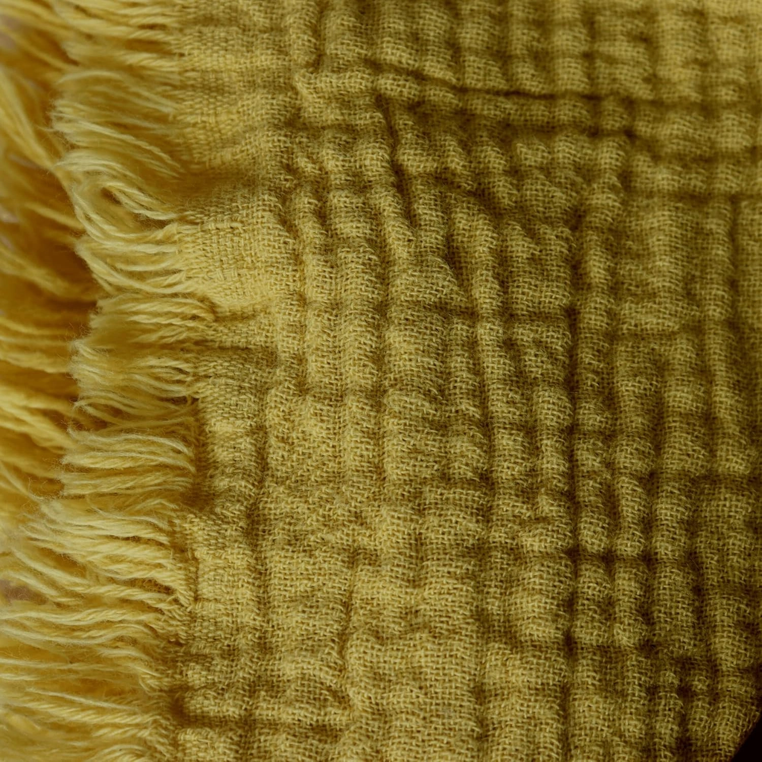 PÜSKÜL - Organic Ultra Soft Turkish Cotton Muslin Towels for Adults, 33X67 Inches, Pack of 3 (Mustard Yellow)