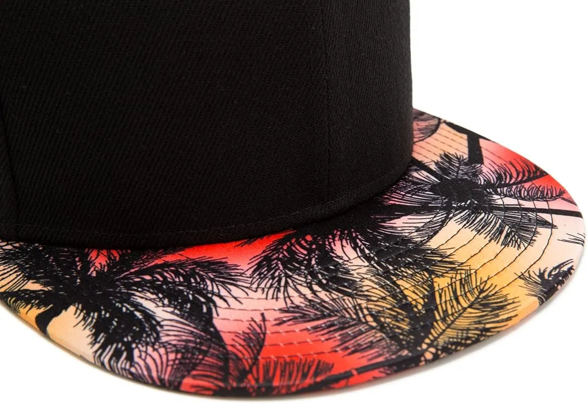 Quanhaigou Snapback Hat for Men Women,Hip Hop Style Colorful Flat Bill Hats Teens Adjustable Baseball Cap