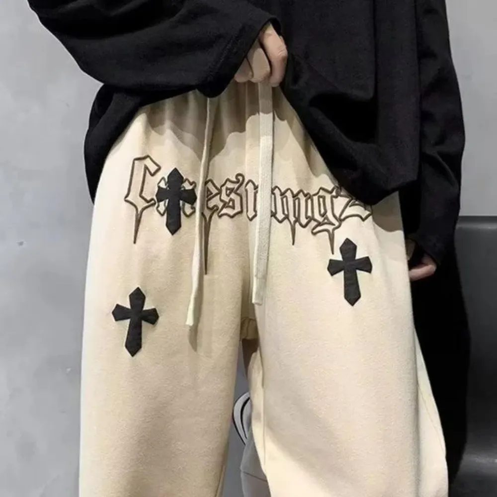 "Hip Hop Cross Trendy Alphabet" Sweatpants