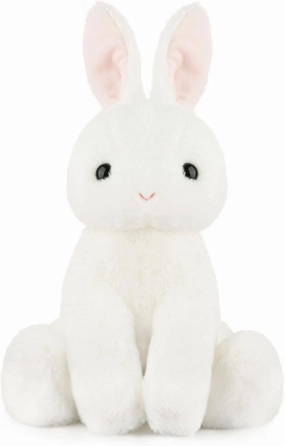 Rabbit Bunny Stuffed Animals Plush Toys with Pink Ears for Kids Girls Boys Girls Babies Birthday Easter Christmas Bedtime Gifts, Off White