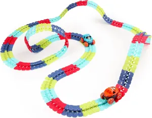 Race Track Toys for Boys Kids with LED Light-Up Race Car,Flexible Changeable Race Car Track Toys for 3 4 5 6 7 8 Year Old Boys Girls as Best Birthday Gifts (200PCS,2car)