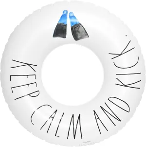 Rae Dunn x CocoNut Float Junior Ring Floats - 32 Inch Inflatable Raft & Durable Water Inner Tube - Stable Ride-On for Summer Parties & Swim Events