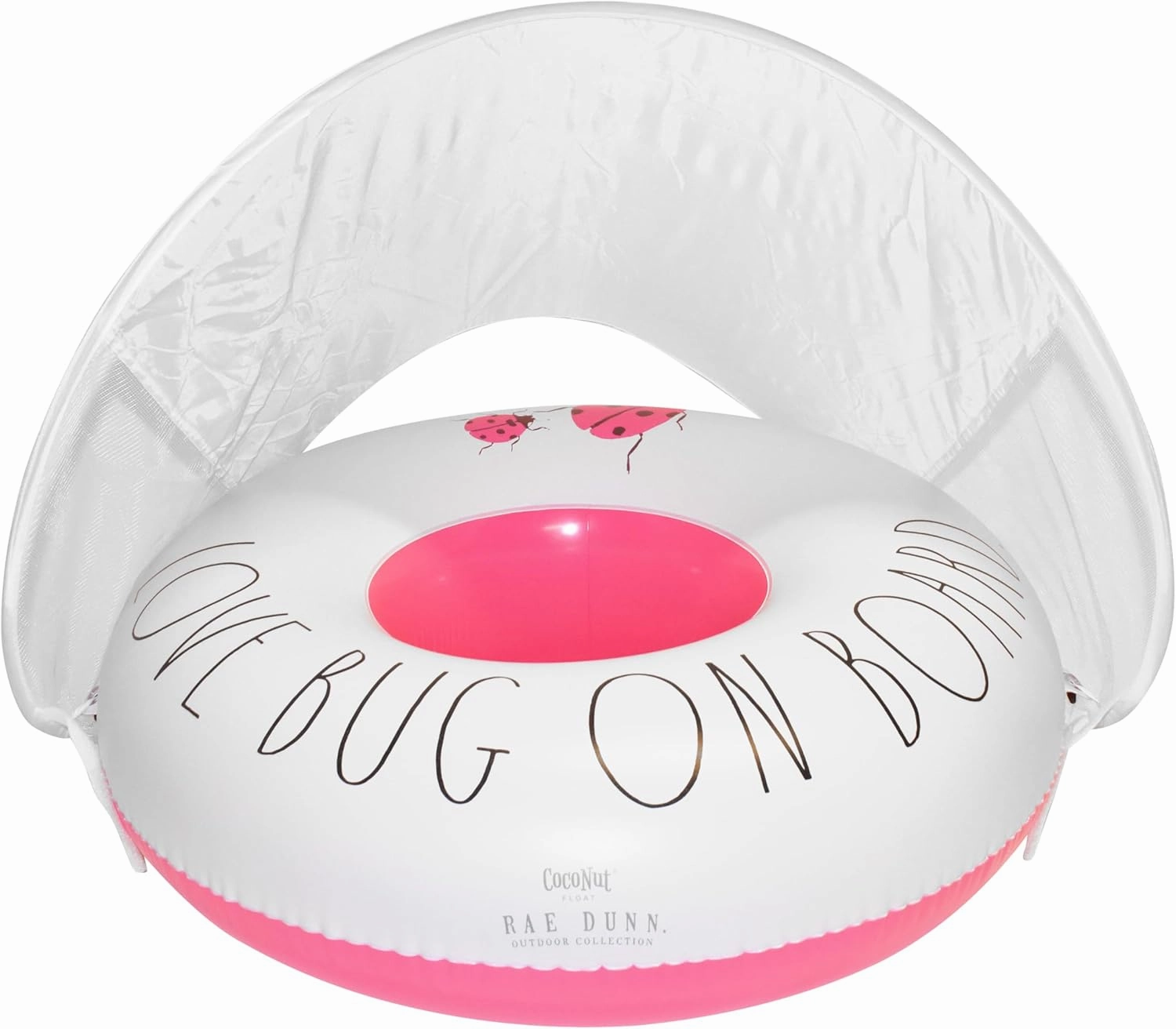 Rae Dunn x CocoNut Float Toddler Floats with Canopy - New Velcro Connectors! - Child Sized Inflatable Raft & Durable Water Toy - Stable Ride-On for Summer Parties & Swim Events