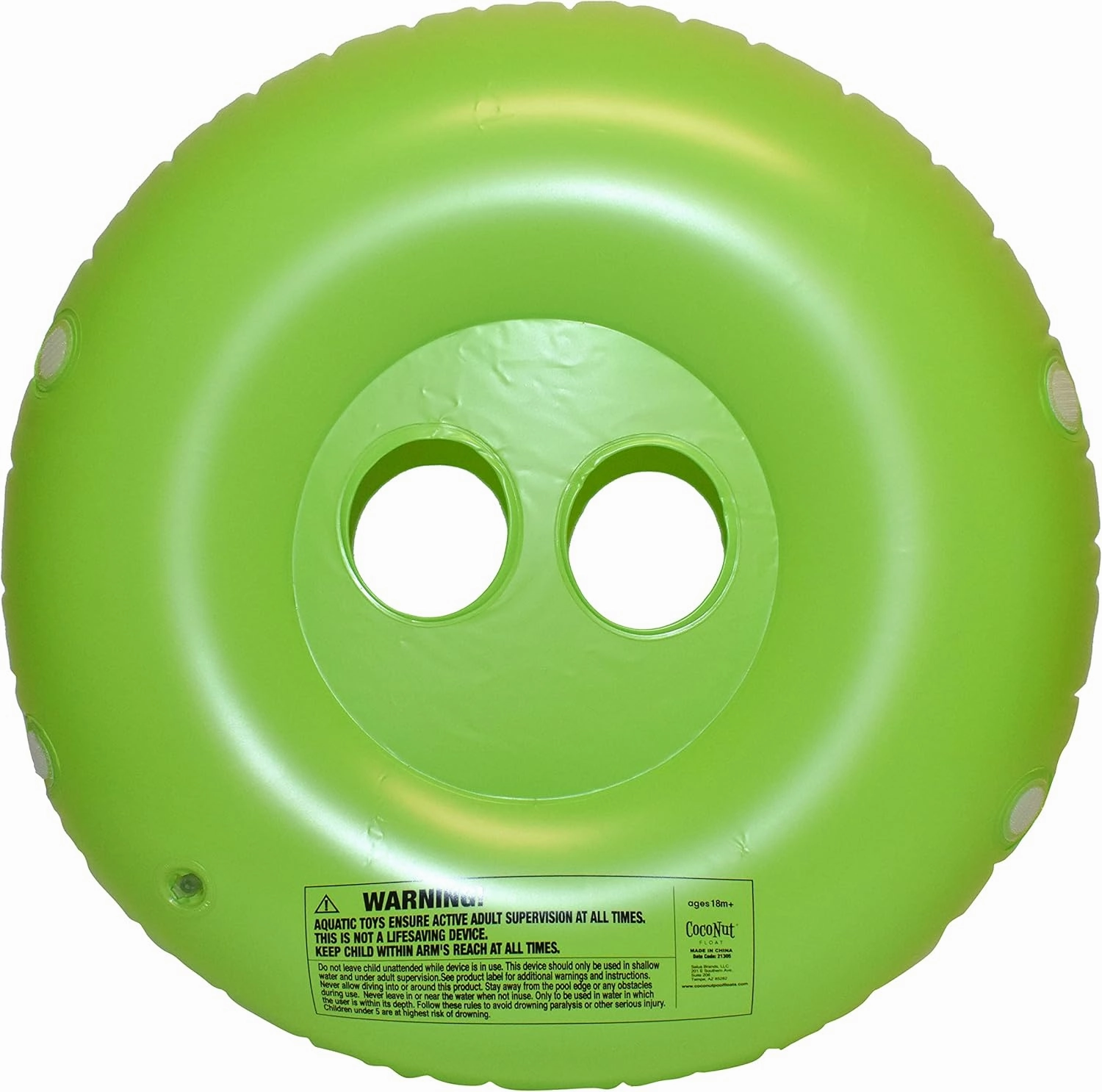 Rae Dunn x CocoNut Float Toddler Floats with Canopy - New Velcro Connectors! - Child Sized Inflatable Raft & Durable Water Toy - Stable Ride-On for Summer Parties & Swim Events