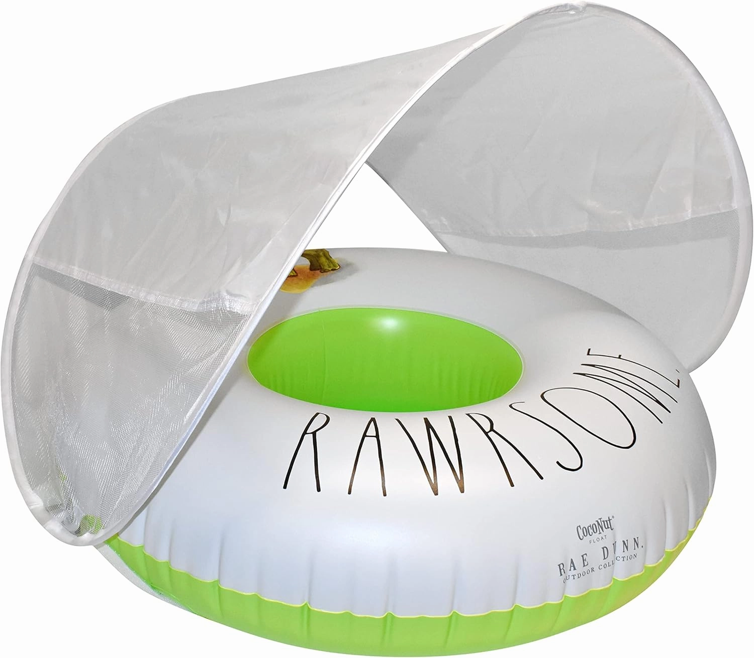 Rae Dunn x CocoNut Float Toddler Floats with Canopy - New Velcro Connectors! - Child Sized Inflatable Raft & Durable Water Toy - Stable Ride-On for Summer Parties & Swim Events