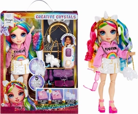 Rainbow High Creative Crystals Amaya - Rainbow 11” Fashion Doll with Crystal Accessory Make It Kit, Ring for You, DIY, Crafts, Resin Play, Kids Gift 8 
