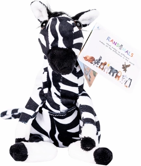 Randimals Randimini Collection Zebra Kangaroo Called Zangaroo. Floppy Plush Bean Filled Toy 6.5”, Soft & Huggable, Premium Quality Hybrid Animal Friend Encourages Adventure & Imagination