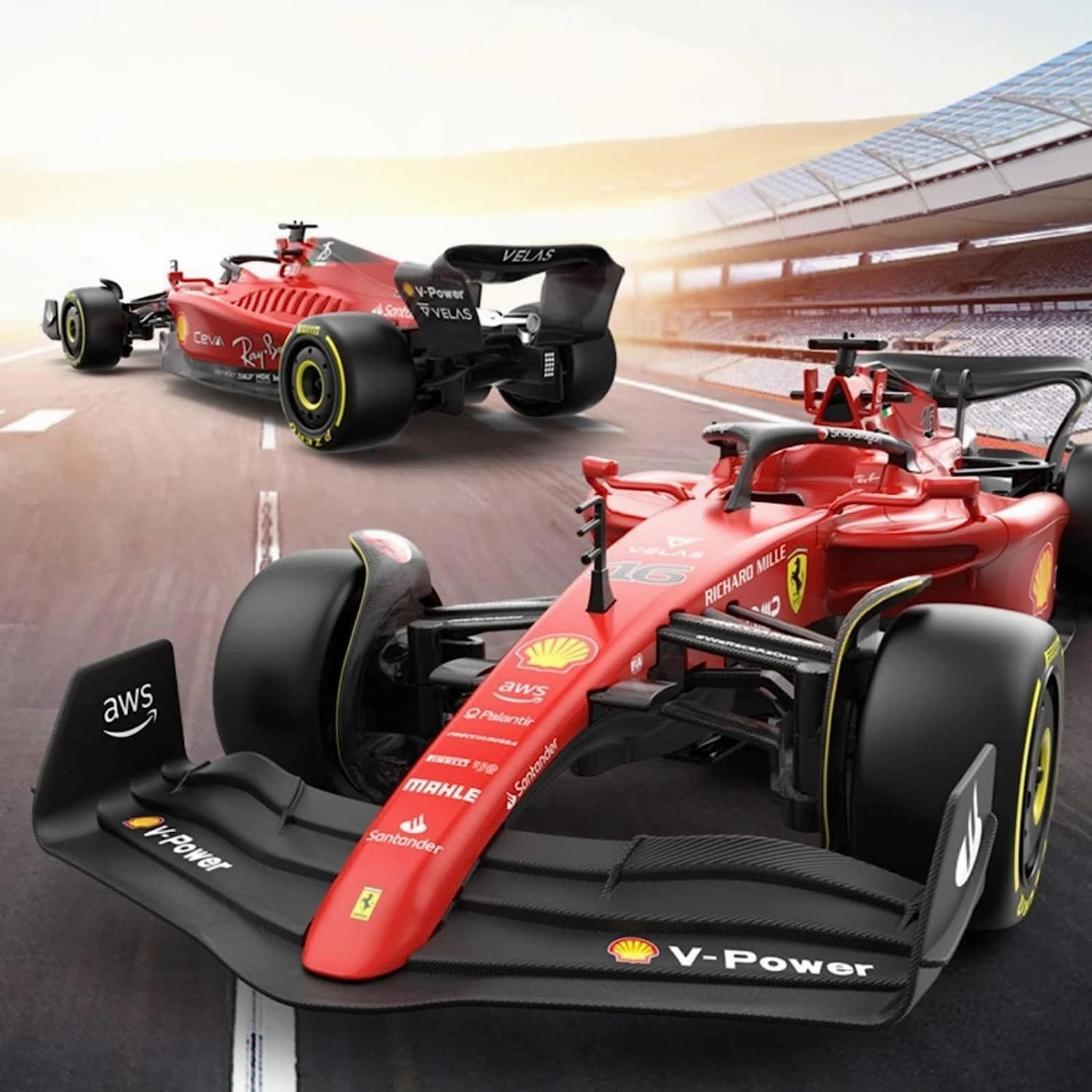RASTAR Ferrari F1-75 Model RC Car, 1/18 Scale 2022 Ferrari Formula 1 Remote Control Car F1 Racing Car, Raced by Charles Leclerc   Carlos Sainz