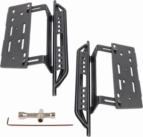RC Side Pedal 2-Pack 1:10 RC Crawler Step Pedals Heavy Duty Metal Side Board for Axial SCX10 SCX10 II 90046, Black
