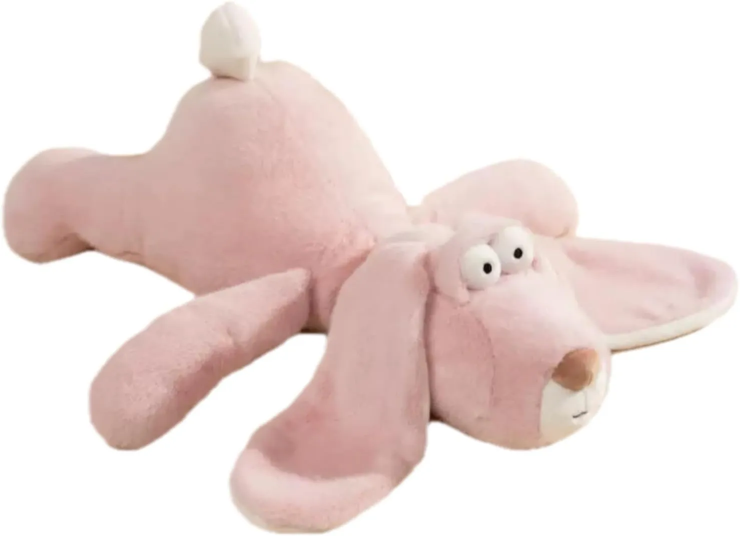 Realistic Bunny Toy, Soft Pink Rabbit Plush with Floppy Ears, 18" Long-Eared Bunny Stuffed Animal, for Kids Girls Boys Friends Birthday