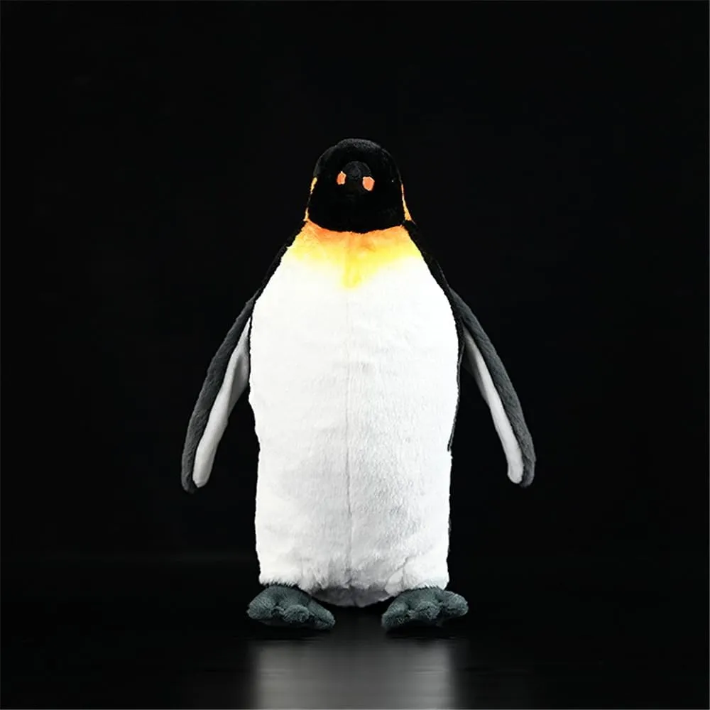 Realistic King Penguin Plush Stuffed Animal - Premium Soft Fabric, Lifelike Details, 11.8 Inches