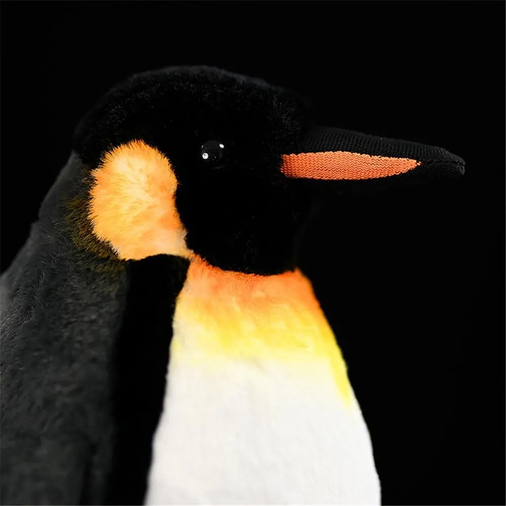 Realistic King Penguin Plush Stuffed Animal - Premium Soft Fabric, Lifelike Details, 11.8 Inches
