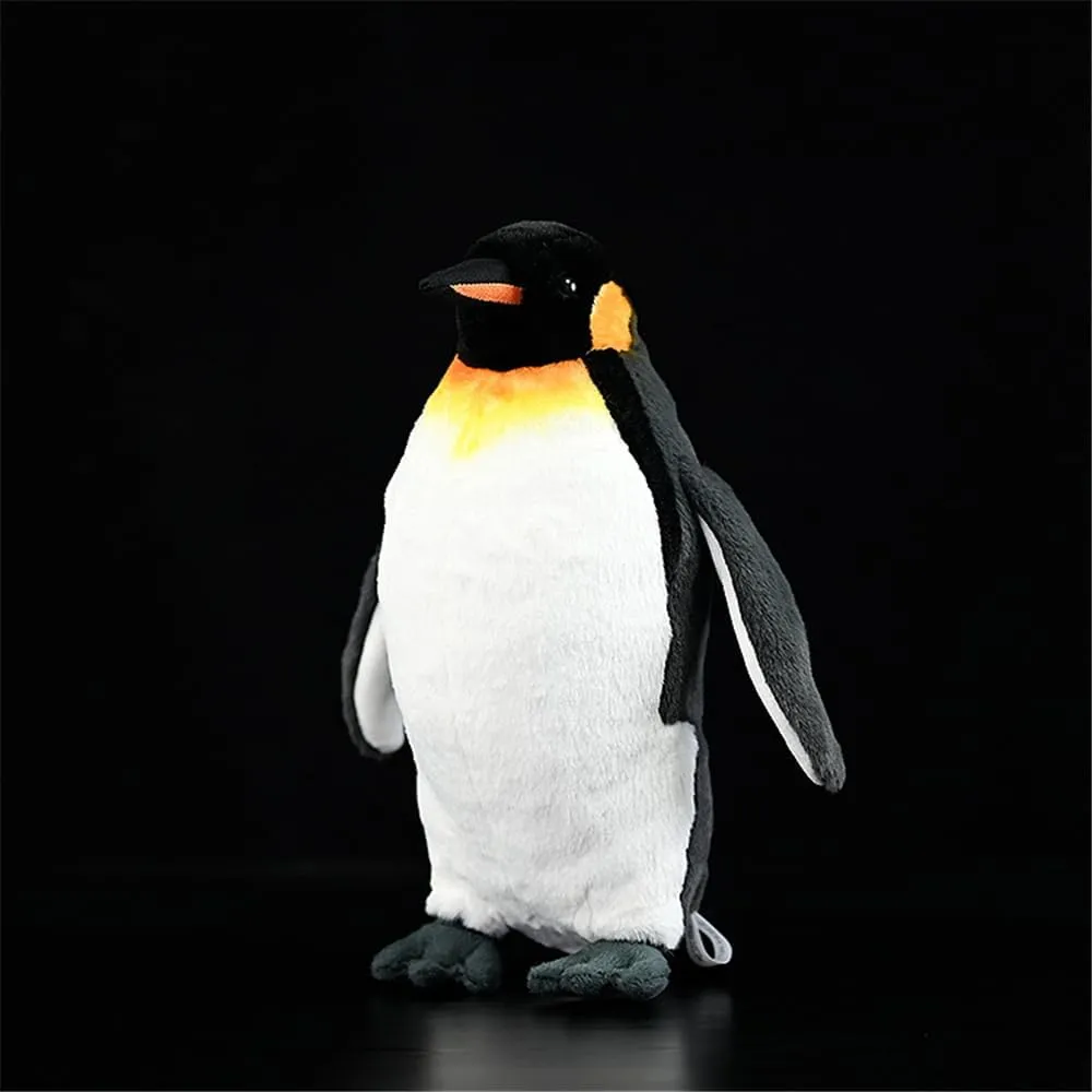 Realistic King Penguin Plush Stuffed Animal - Premium Soft Fabric, Lifelike Details, 11.8 Inches