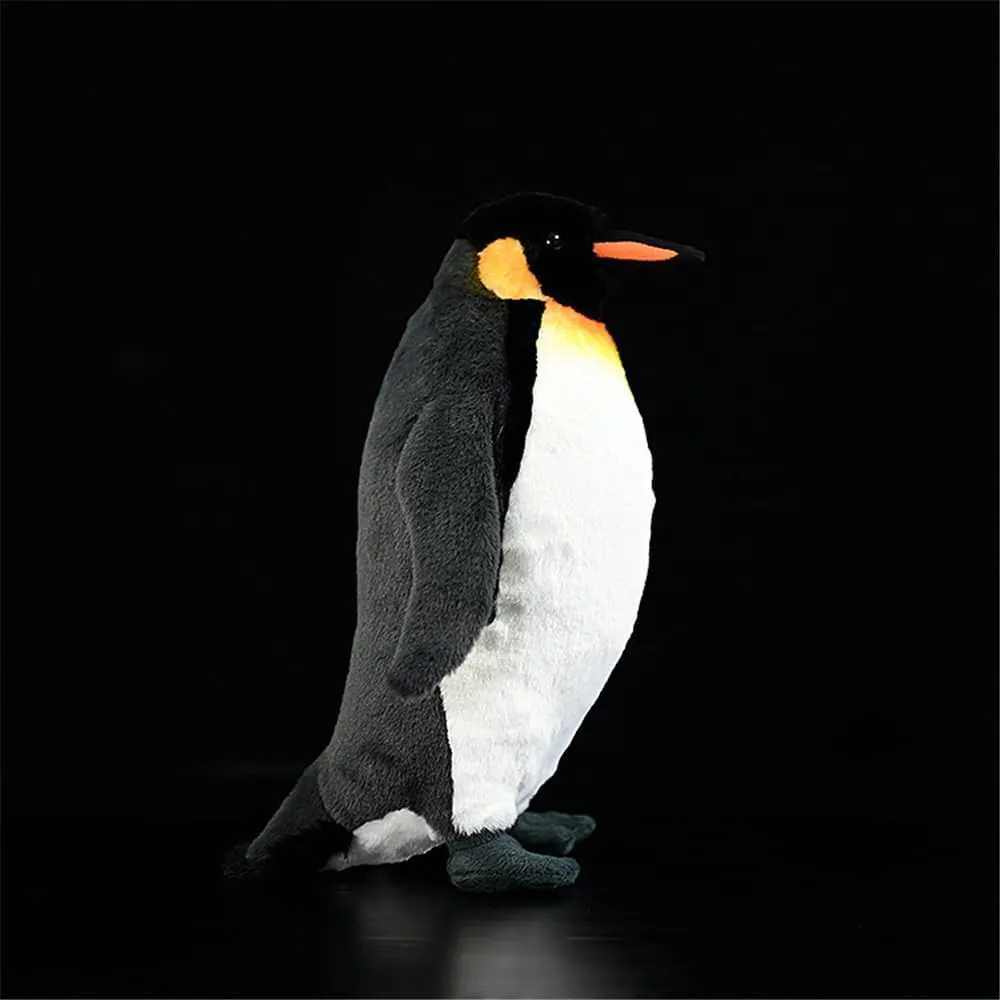 Realistic King Penguin Plush Stuffed Animal - Premium Soft Fabric, Lifelike Details, 11.8 Inches