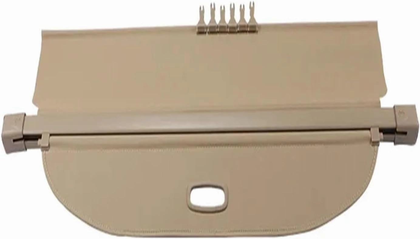 Rear Trunk Cargo Cover Compatible with Everest 2015-2021 Shield Shade Curtain Partition Board Privacy Blinds Security Accessories(Beige)