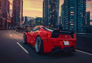 Red Sport Car 1000 Pieces Puzzles for Adults Landscape Jigsaw Puzzle Artwork Style Gifts DIY Mural Painting Entertainment Intellective Educational Toy Ideas for Relaxation Meditation Hobby
