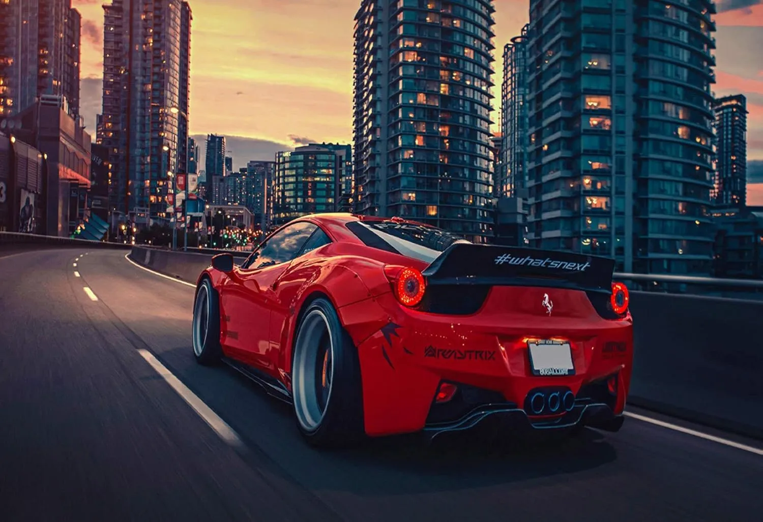 Red Sport Car 1000 Pieces Puzzles for Adults Landscape Jigsaw Puzzle Artwork Style Gifts DIY Mural Painting Entertainment Intellective Educational Toy Ideas for Relaxation Meditation Hobby