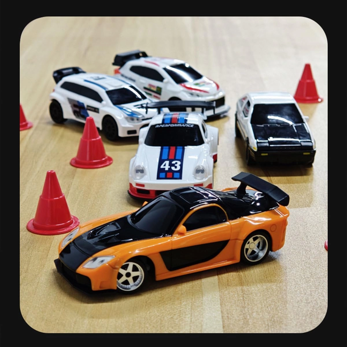 Remote Control Car with Lights, 1/43 Scale Full-Proportional Mini Electric RC Drift Racing Car, RC Cars Model Kit Creative Gifts for Adults - RTR