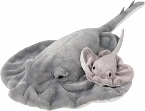 Rhode Island Novelty Adventure Planet Birth of Life Stingray with Baby Plush Toy 22" Long