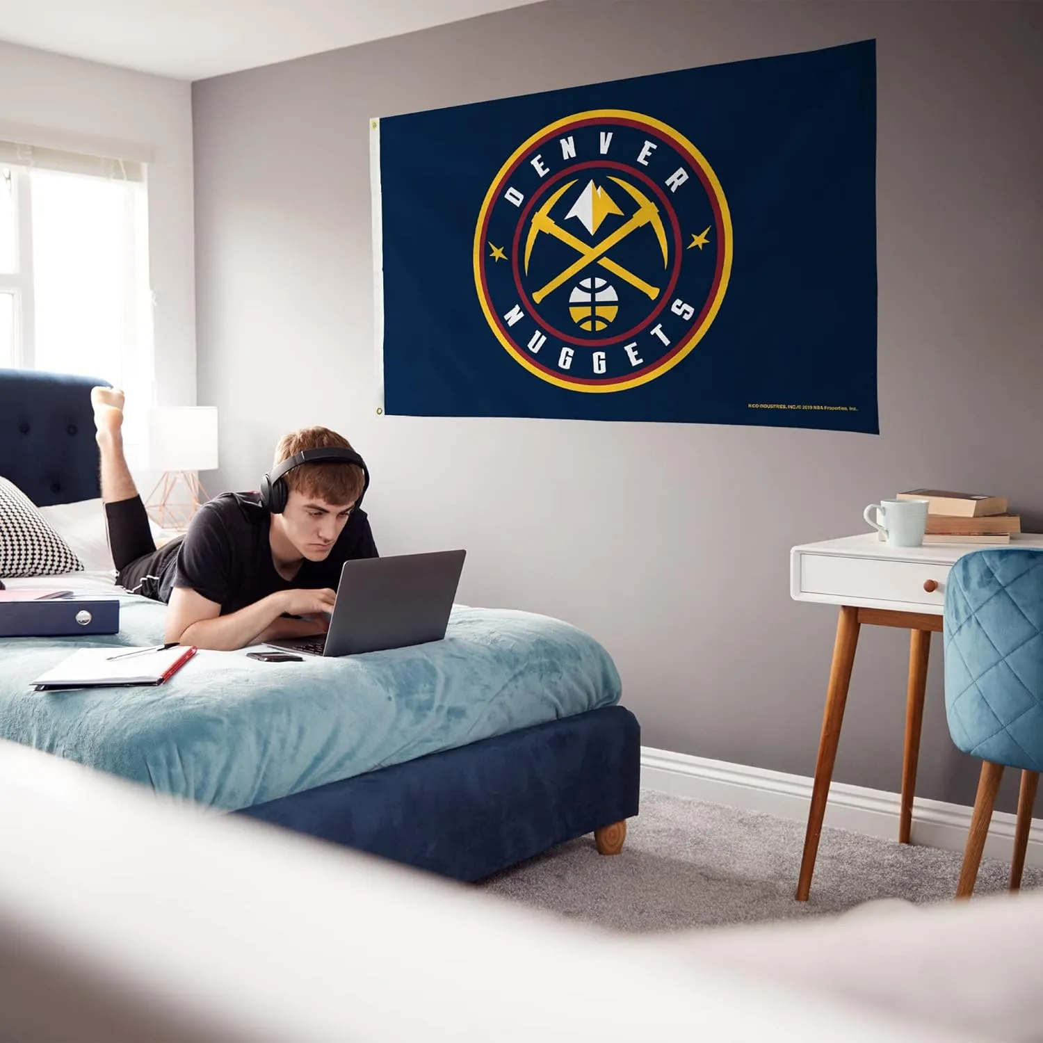Rico Industries NBA Standard 3' x 5' Banner Flag Single Sided - Indoor or Outdoor - Home Décor