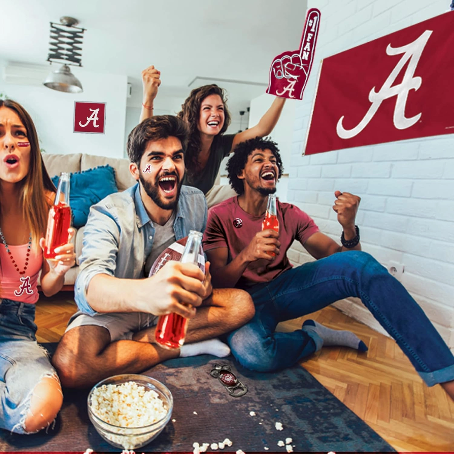 Rico Industries NCAA Tide Standard 3' x 5' Banner Flag Single Sided - Indoor or Outdoor - Home Décor
