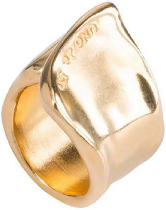Ring in metal mix coated in gold