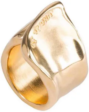 Ring in metal mix coated in gold