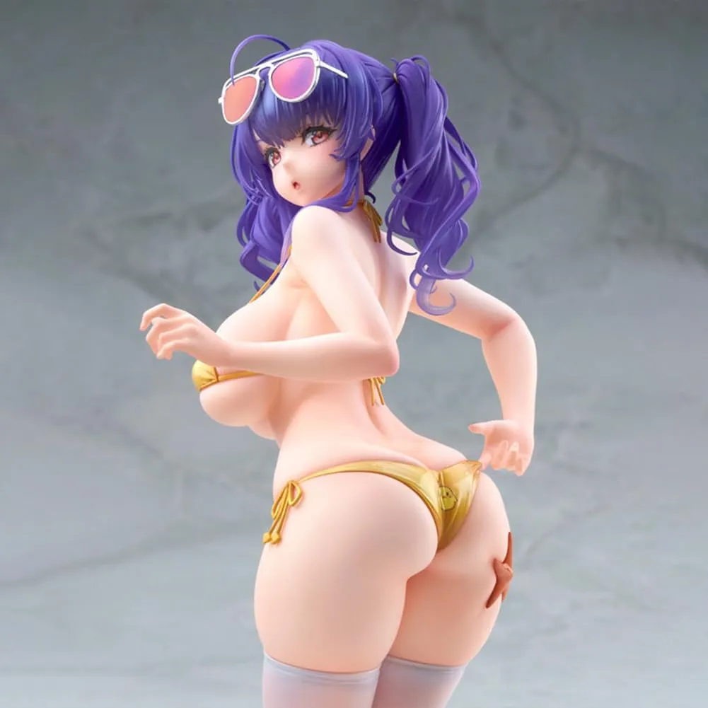 RN Pola Figure Statue, 16cm Swimsuit Style Kneeling Pose RN Pola Action Figure Sculpture, Handmade Collectible Desktop Figure Decoration Gifts for Fans