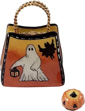 Rochard Trick Or Treat Bag Limoges Porcelain - Collectible Figurine