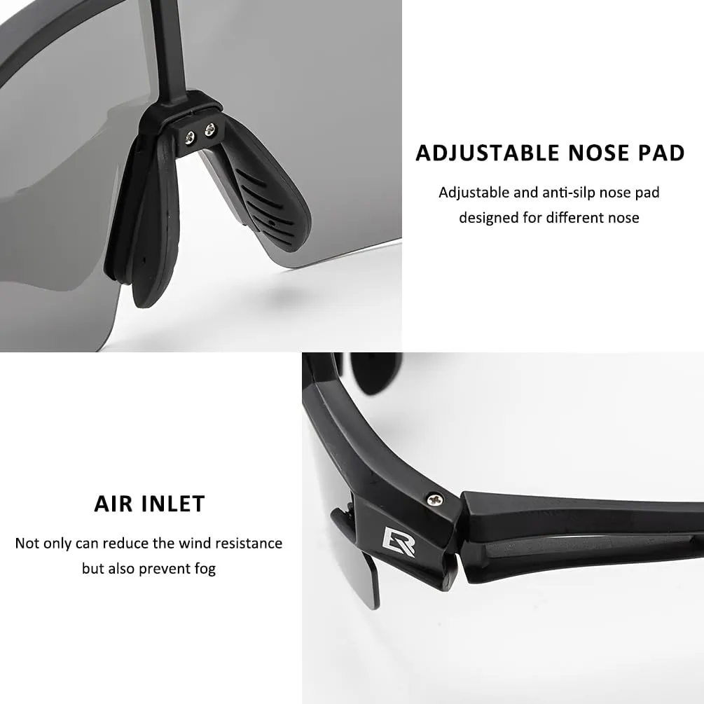 ROCKBROS Polarized Sunglasses for Men Women UV Protection Cycling Sunglasses Sport Glasses