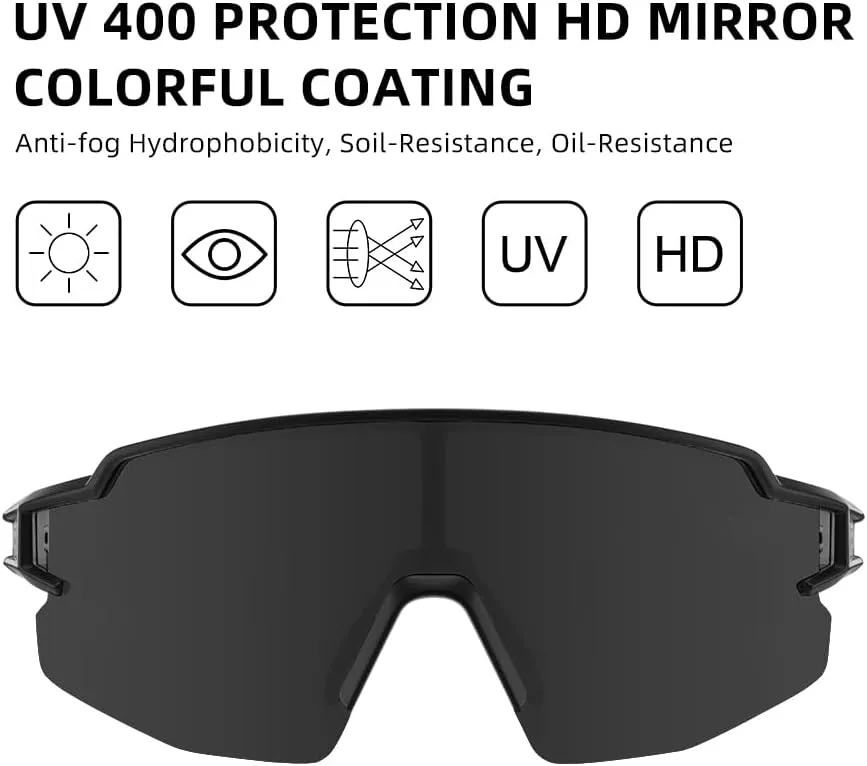 ROCKBROS Polarized Sunglasses for Men Women UV Protection Cycling Sunglasses Sport Glasses