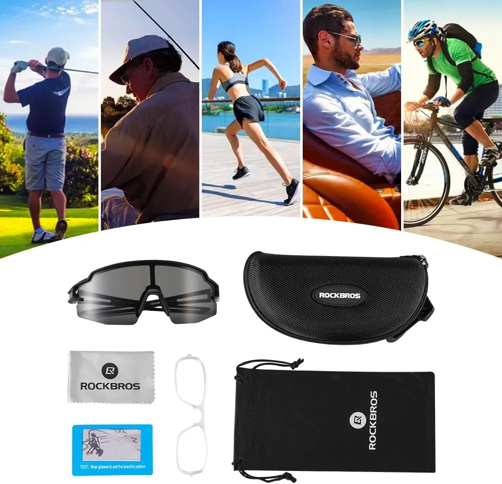 ROCKBROS Polarized Sunglasses for Men Women UV Protection Cycling Sunglasses Sport Glasses