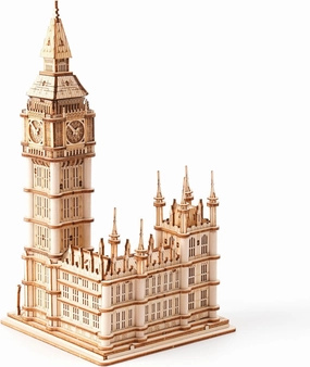 Rolife 3D Wooden Puzzles for Adults Kids Big Ben -220 Pieces 3D Puzzle Wood London Architecture Model Craft Kits Birthday Gift for Teens/Adults Desk Decor