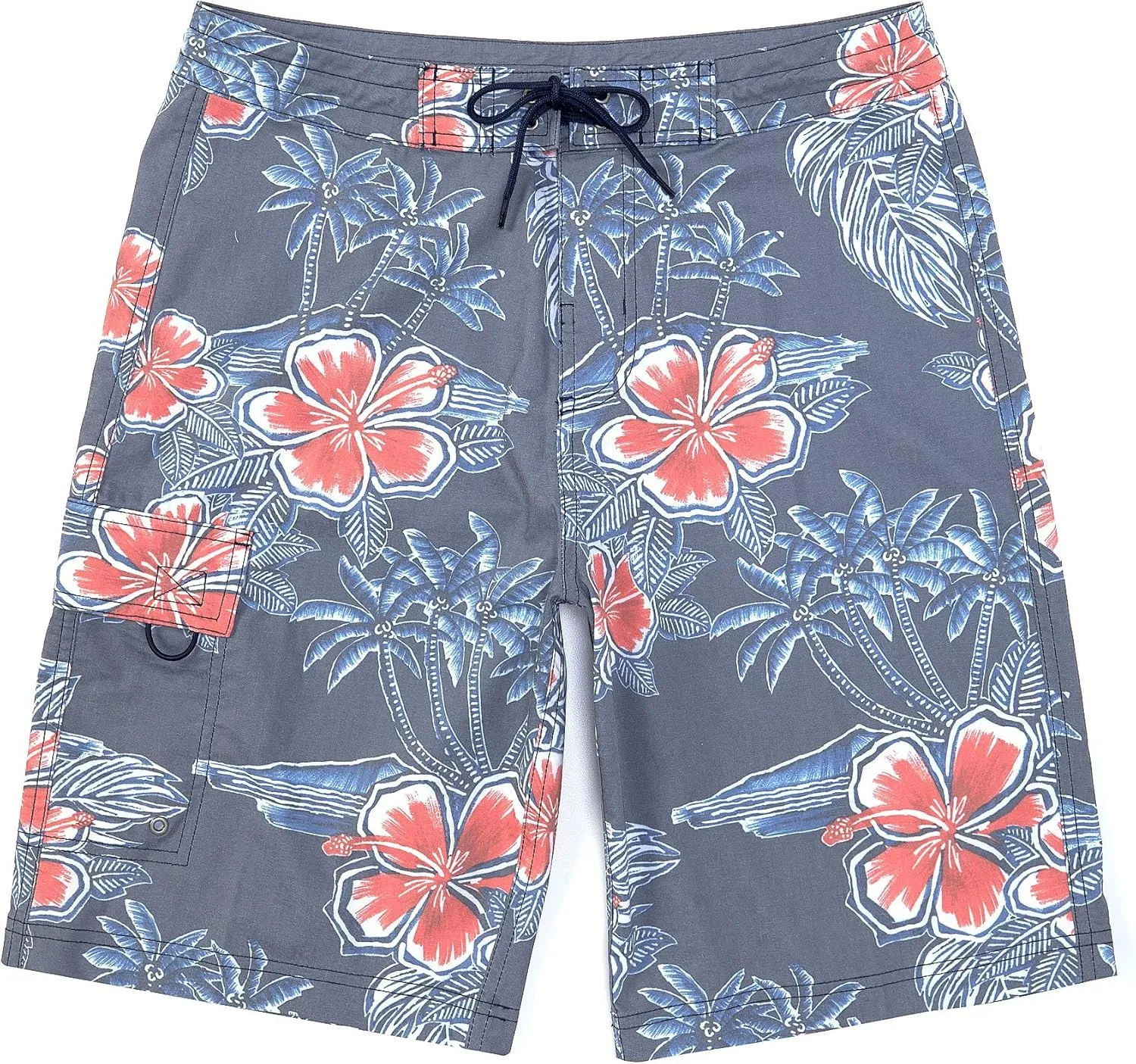Roundtree & Yorke Men's Big & Tall Surf Shop Quick Dry Hybrid Board Shorts, Swim Trunks