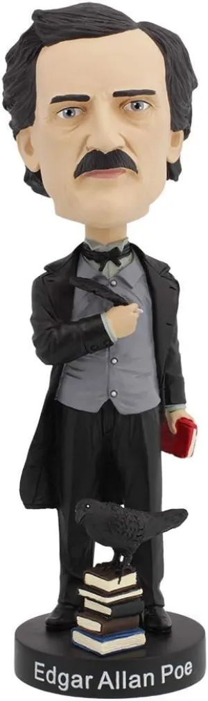 Royal Bobbles Edgar Allan Poe Bobblehead, Polyresin Premium Lifelike Figure, Unique Serial Number, Exquisite Detail