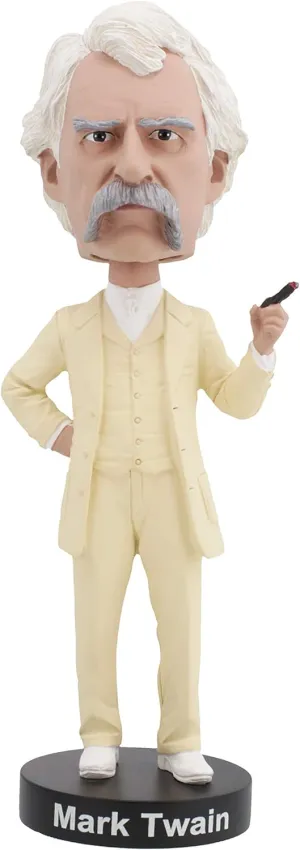 Royal Bobbles Mark Twain American Writer & Humorist Collectible Bobblehead Statue