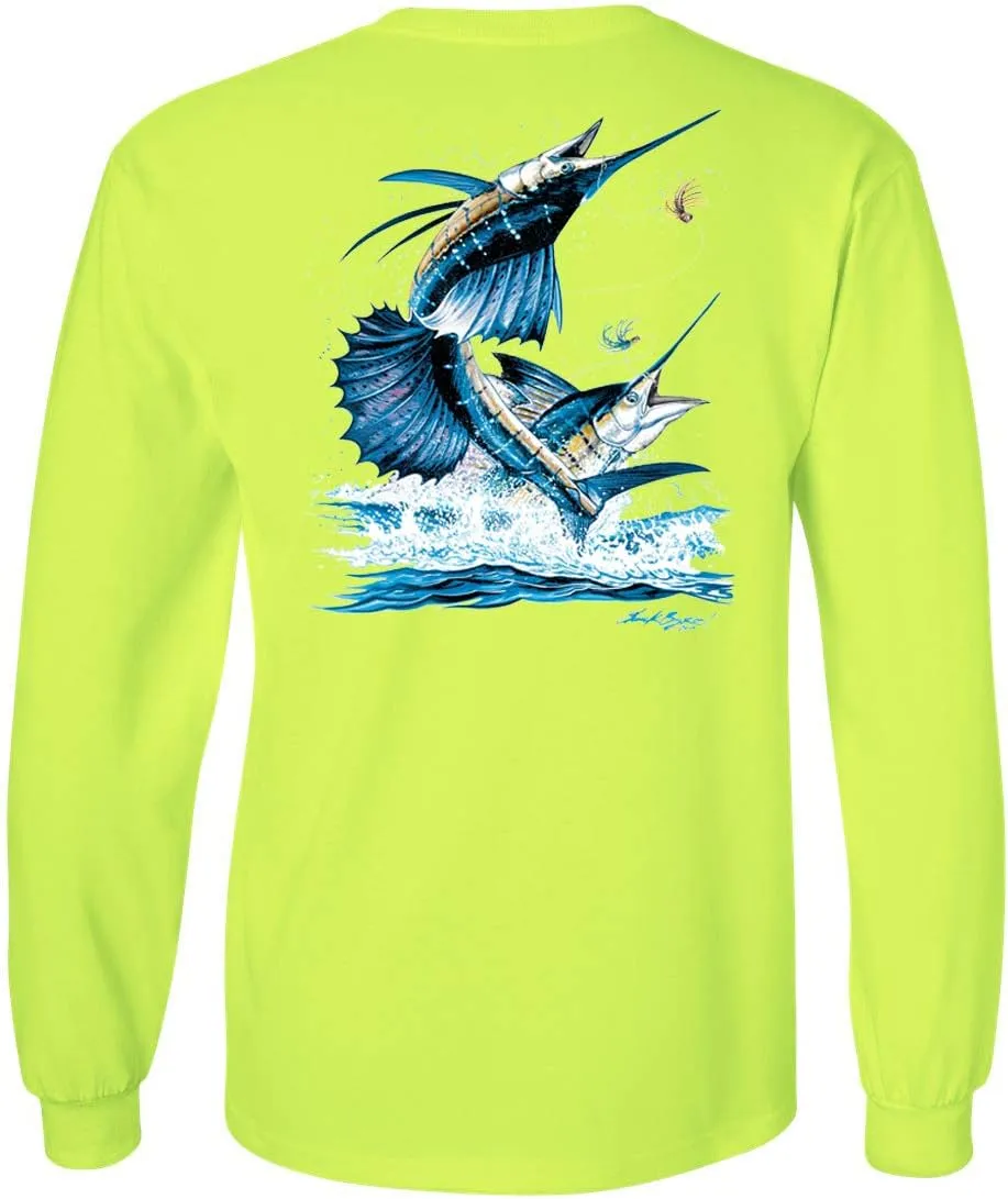 Sailfish DEEP SEA Fishing Salt Water Fish Long Sleeve TEE