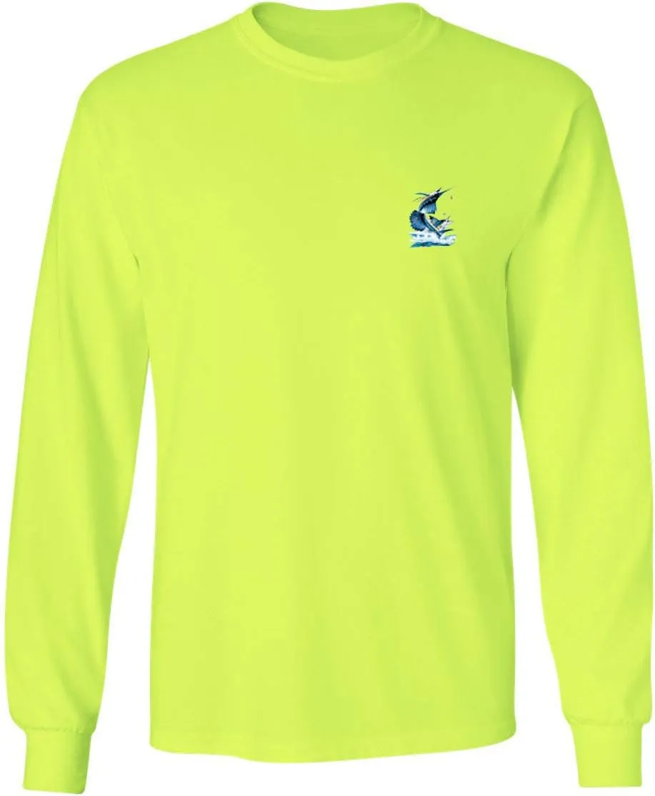Sailfish DEEP SEA Fishing Salt Water Fish Long Sleeve TEE