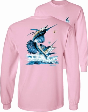 Sailfish DEEP SEA Fishing Salt Water Fish Long Sleeve TEE