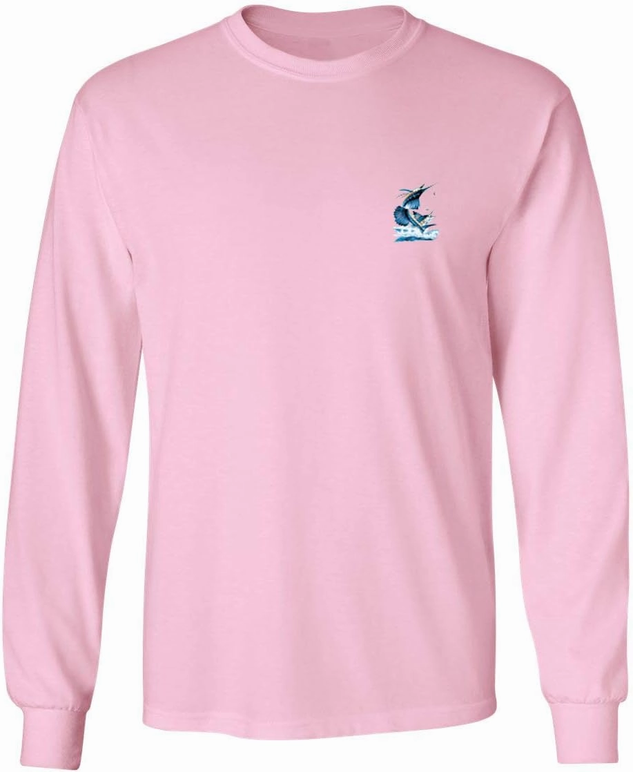 Sailfish DEEP SEA Fishing Salt Water Fish Long Sleeve TEE